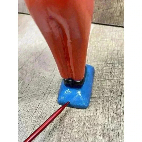 Handmade Wooden Santa Figure Present Carved Folk Art Yvens Leger Made In Haiti - Picture 6 of 9